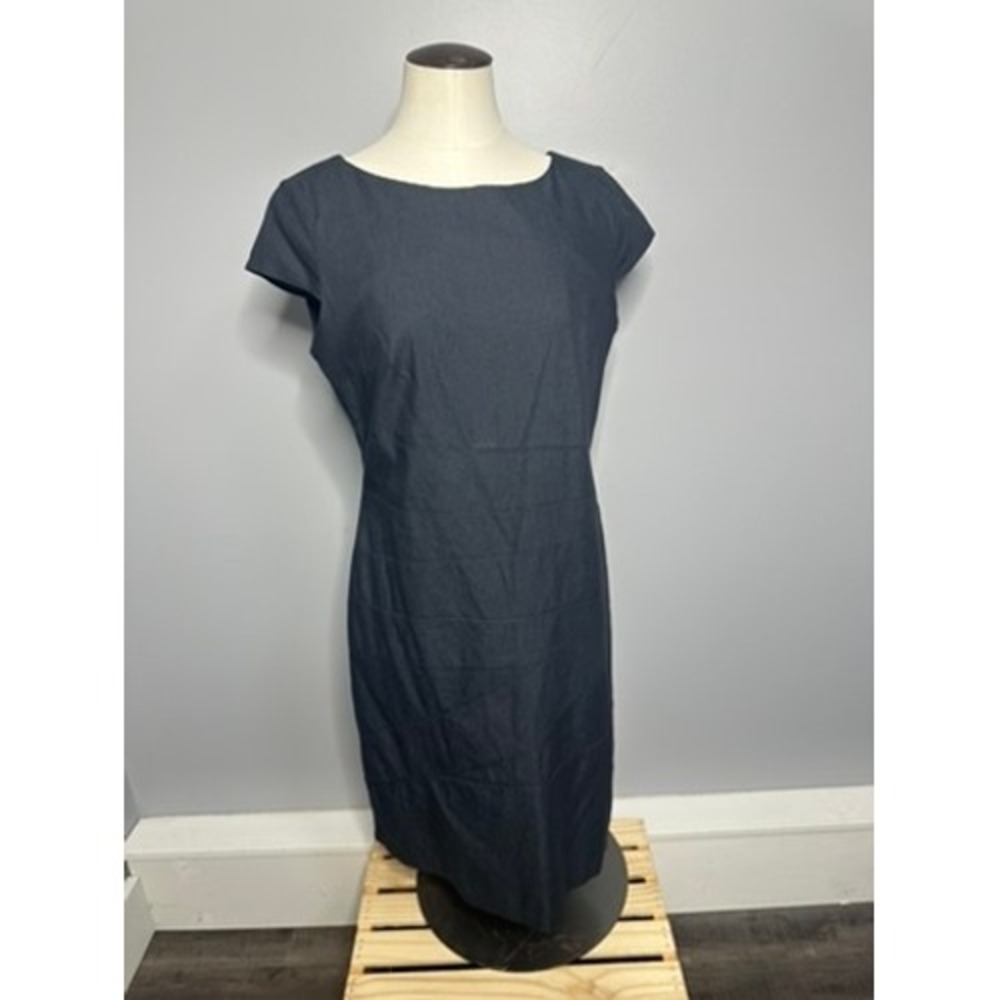 Alyx Limited Womens Gray Sheath Dress Cap Sleeve Cotton Blend Size 10 0320X99
